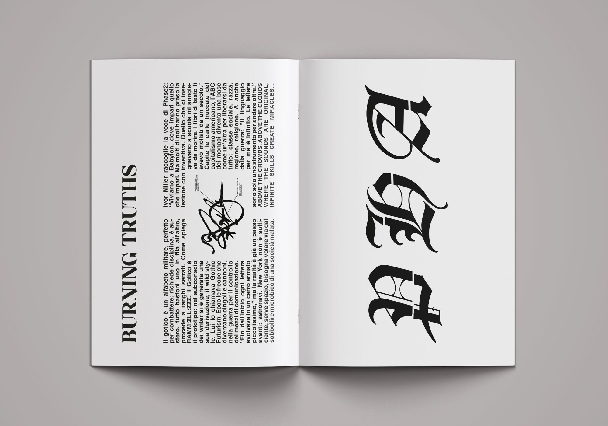 Book Hand Style — Burning Truths, doppia pagina