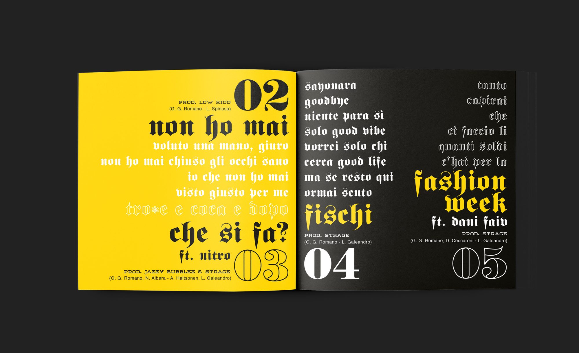 Ho Fatto Tardi — booklet, tracce 02-05