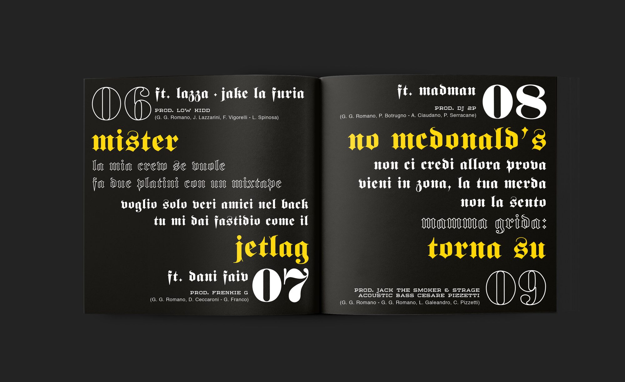 Ho Fatto Tardi — booklet, tracce 08-09