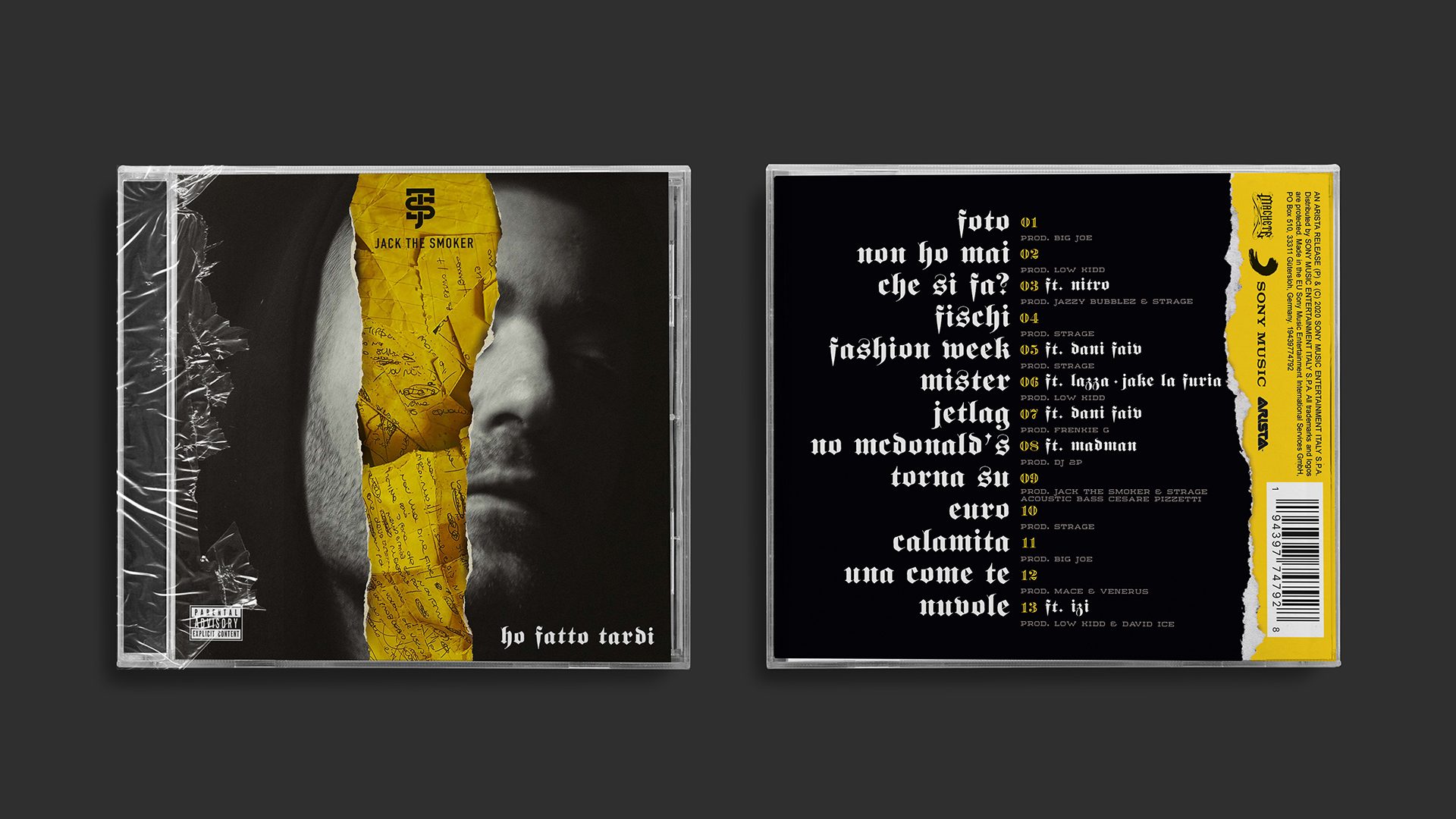 Ho Fatto Tardi — copertina CD, fronte e retro