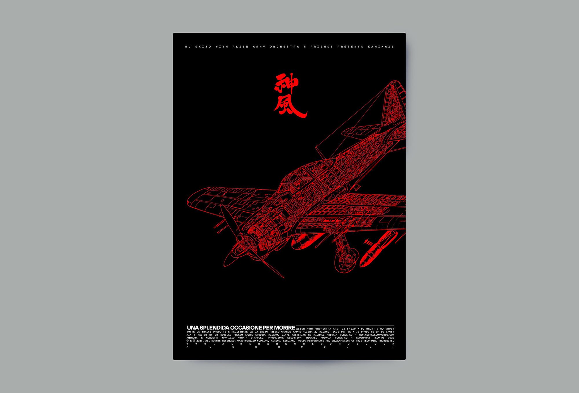 Kamikaze — poster autografato