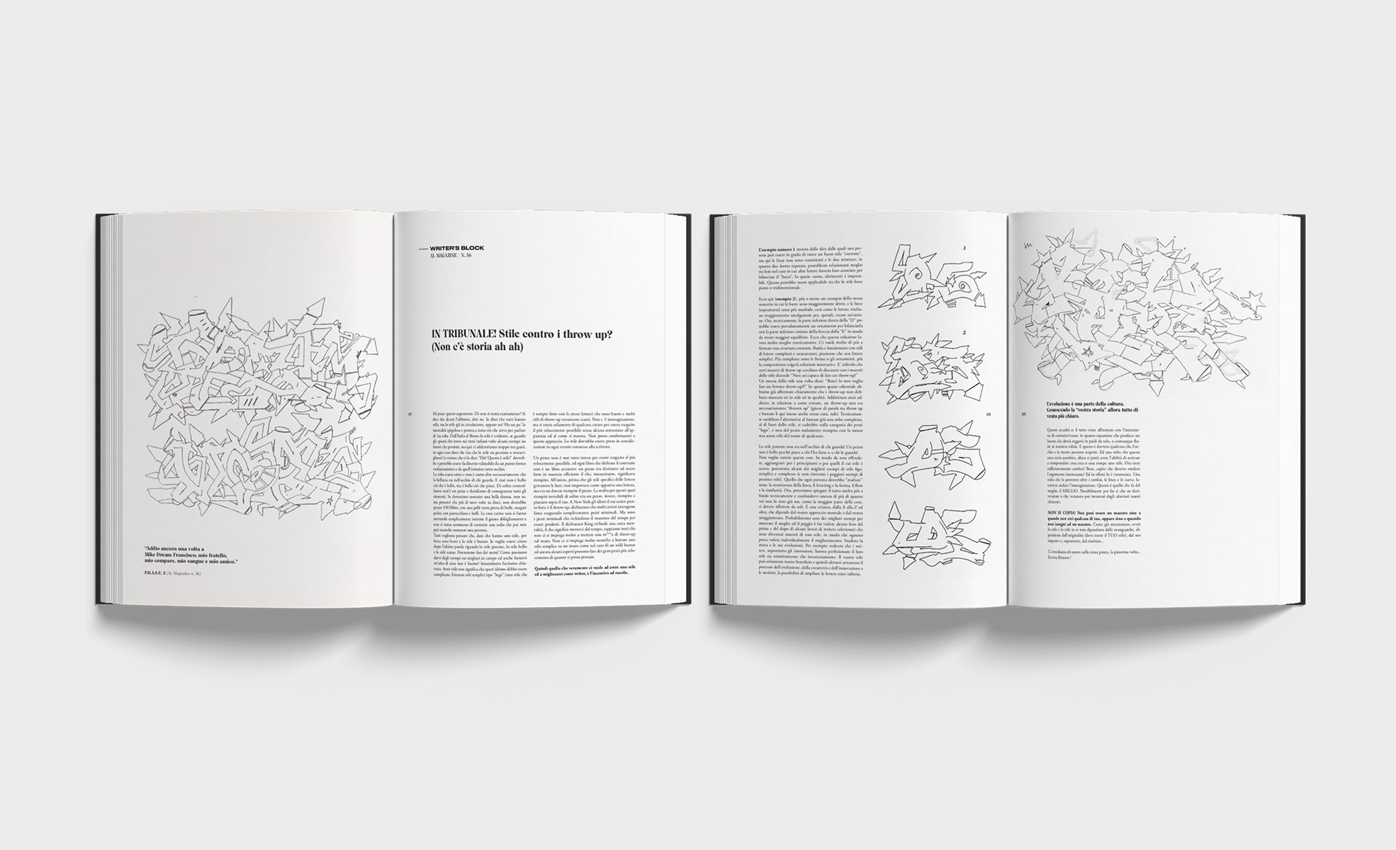 Kill Tha G Word — Writer's Block, doppia pagina di testo e sketch