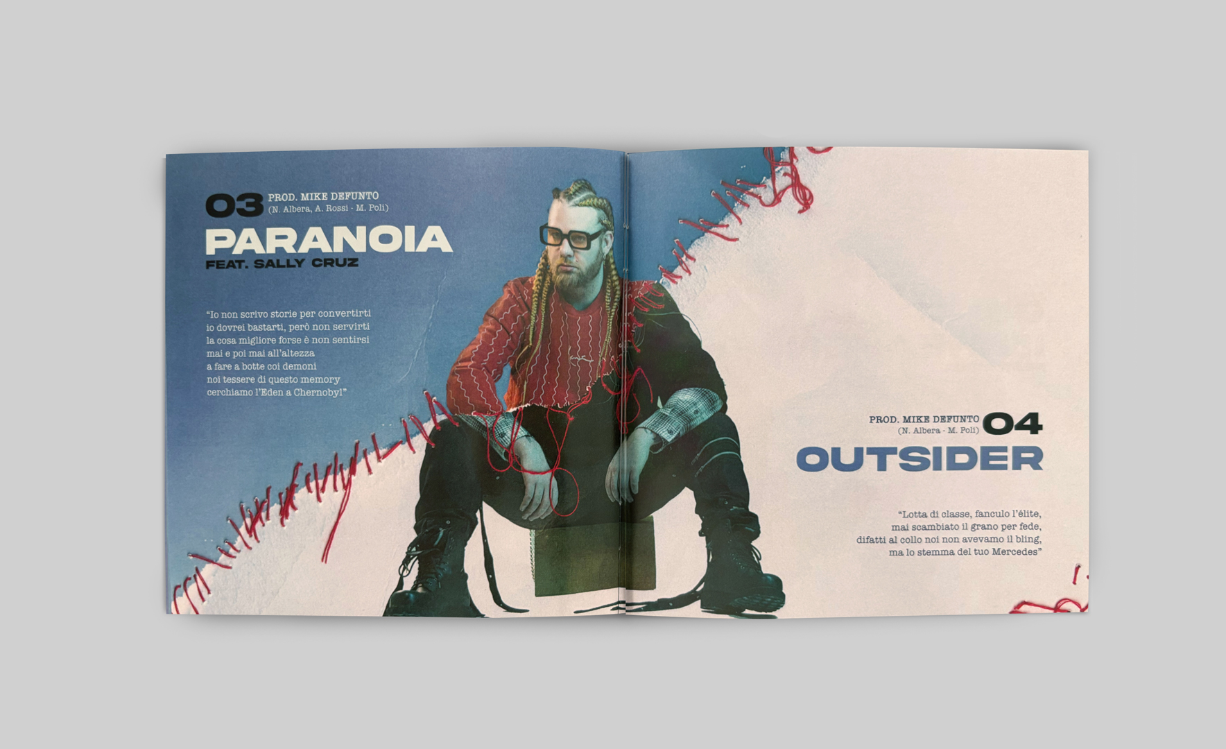 Outsider — booklet, Paranoia feat. Sally Cruz / Outsider