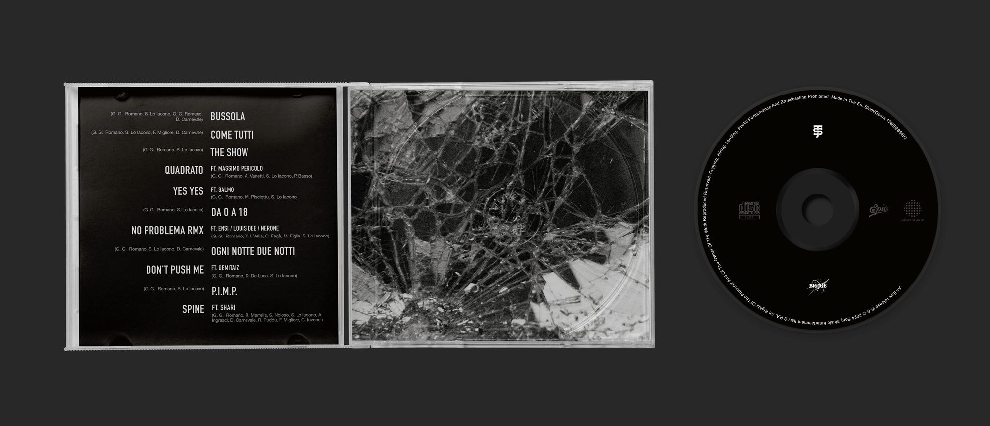 Sedicinoni — inlay e CD