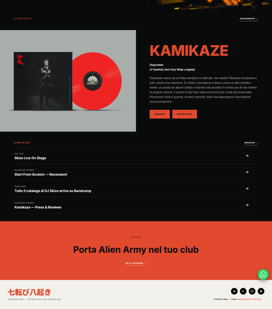 DJ Skizo — Official Website, pagina Home, parte 2